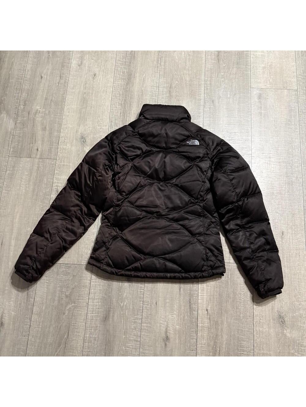 The North Face 550 Puffer Jacket Dark Brown Quilted Goose Down Women’s Small - Picture 3 of 12